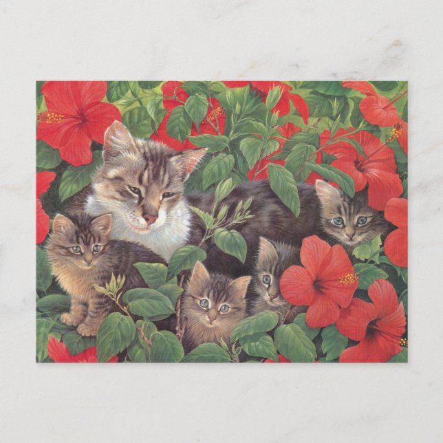 CARTE POSTALE PEINTURE EN CHAT (Devant)