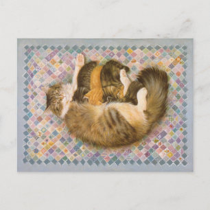 CARTE POSTALE PEINTURE EN CHAT 