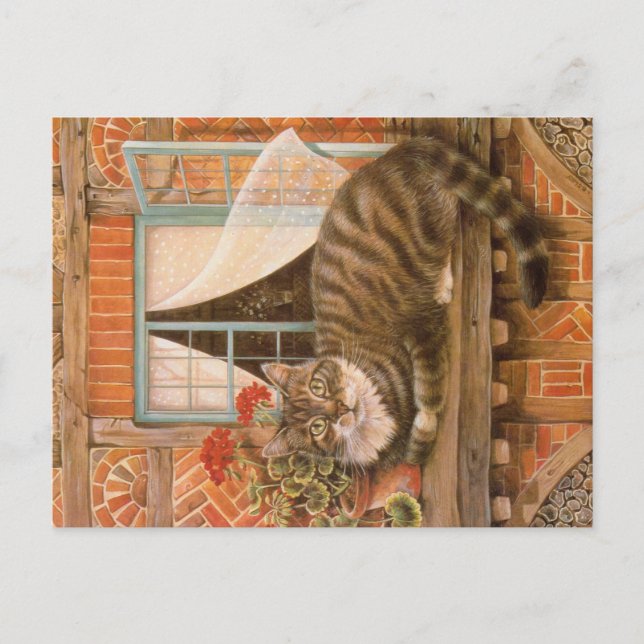 CARTE POSTALE PEINTURE EN CHAT (Devant)