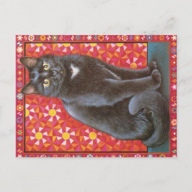 CARTE POSTALE PEINTURE EN CHAT (Devant)