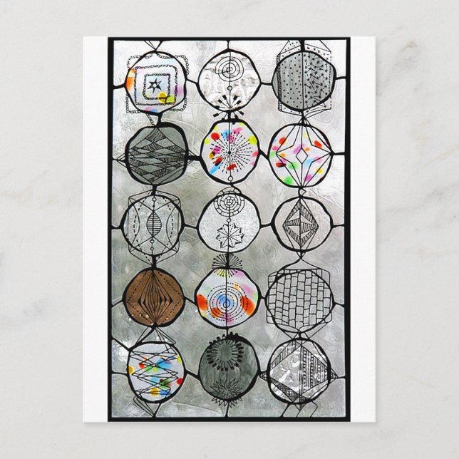 Carte Postale Peinture en verre (Devant)