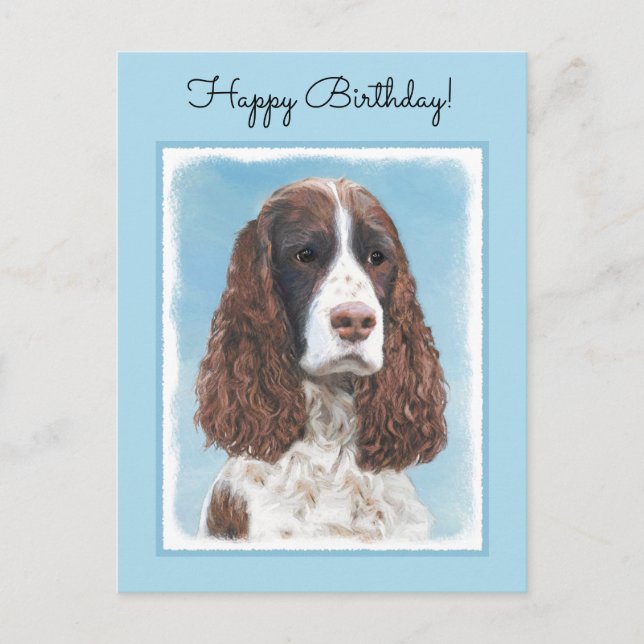 Carte Postale Peinture espagnole Springer anglaise Peinture orig (Devant)