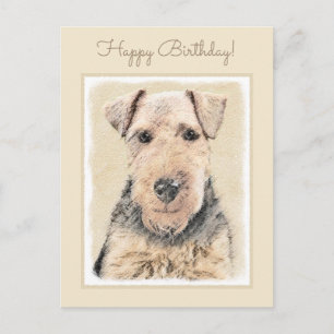 Carte Postale Peinture galloise Terrier - Cute Original Chien Ar