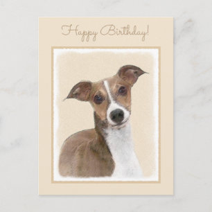 Carte Postale Peinture italienne Greyhound - Cute Original Chien
