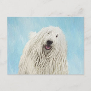 Carte Postale Peinture Komondor - Cute Original Chien Art