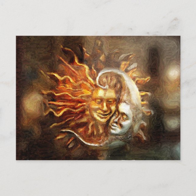 Carte Postale Peinture : Lunar Loves Solar (Devant)