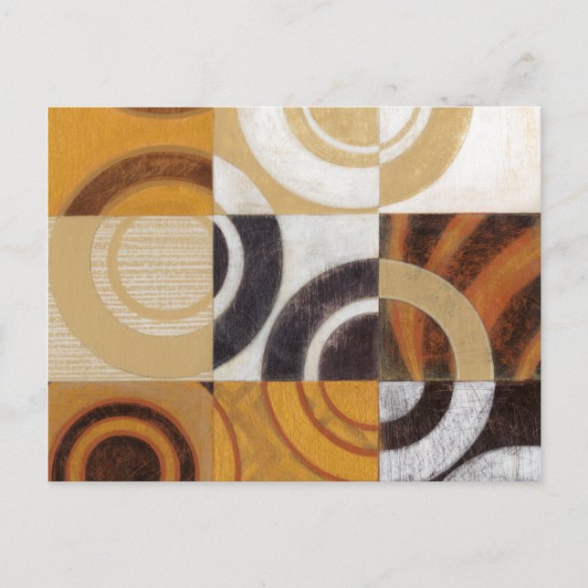 Carte Postale Peinture moderne avec Motifs circulaires (Devant)
