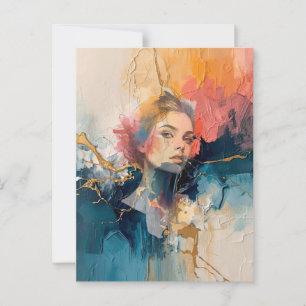 Carte Postale peinture murale abstraite, impression d'art modern