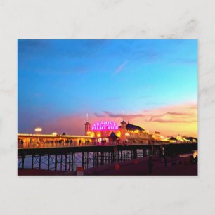 Carte Postale Peinture numérique - Brighton Pier Sunset