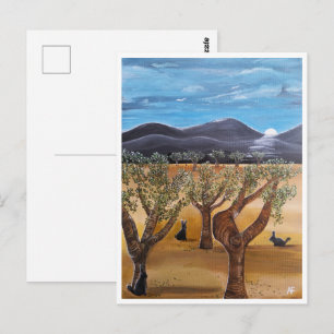Carte Postale Peinture Olivar de Noche par Alfred Fox