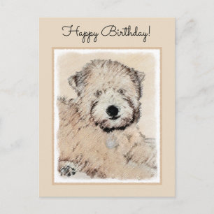 Carte Postale Peinture originale de Soft Coated Wheaten Terrier