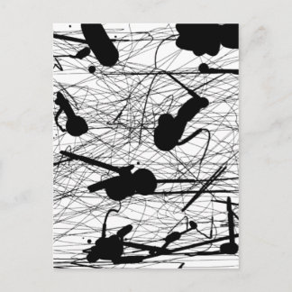 Carte Postale Peinture originale en tache noire