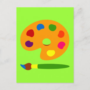 Carte Postale Peinture Palette
