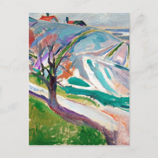 Carte Postale Peinture paysagère Edward Munch (Devant)