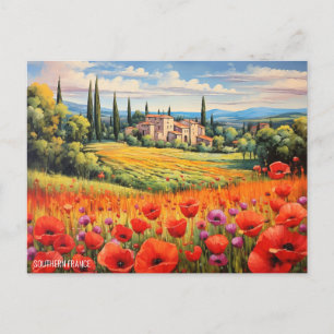 Carte Postale Peinture paysagère Sud de la France   Art du voyag