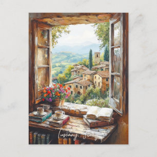 Carte Postale Peinture paysagère toscane   Italie   Art