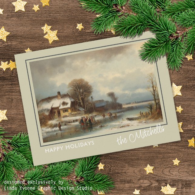 Carte Postale Peinture personnalisée de paysage de merveilleux j (Créateur téléchargé)
