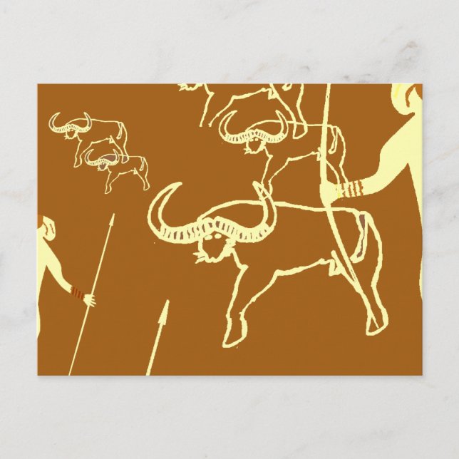 Carte Postale Peinture rupestre tassili préhistoire  (Devant)