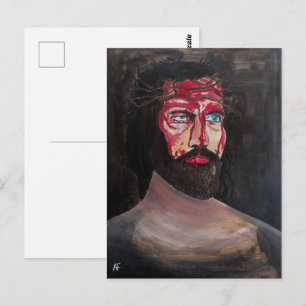 Carte Postale Peinture Sang du Christ par Alfred Fox