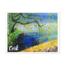 Carte postale Peinture Saules de Cork par la riviè