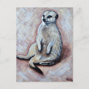 Carte Postale Peinture Slouchy Meerkat