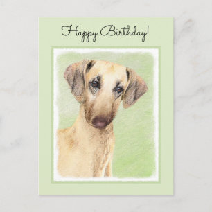 Carte Postale Peinture Sloughis - Joli art original pour chien
