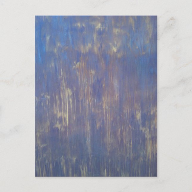 Carte postale Peinture Texturée d'origine bleue et (Devant)