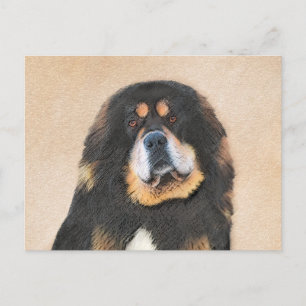 Carte Postale Peinture Tibétaine Mastiff - Joli art original chi