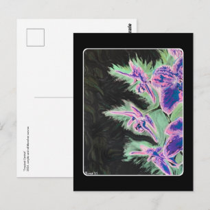 Carte Postale Peinture 'Tropical Orchid' sur une