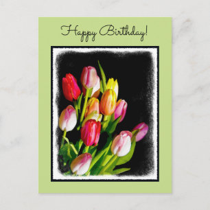 Carte Postale Peinture Tulip - Art Fleur original