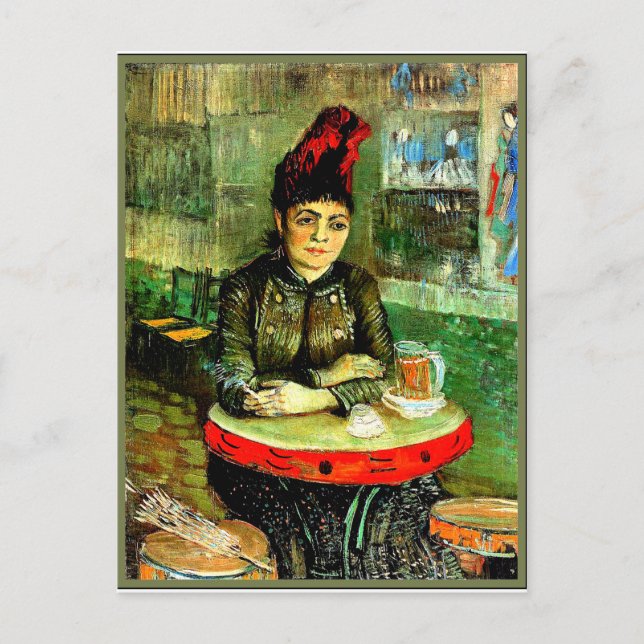 Carte Postale Peinture Van Gogh, Au Café (Devant)