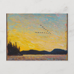 Carte Postale Peinture vintage canadienne sur le paysage par Tom