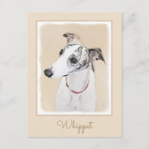 Carte Postale Peinture Whippet - Jolie art original chien