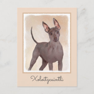 Carte Postale Peinture Xoloitzcuintli - Cute Original Chien Art