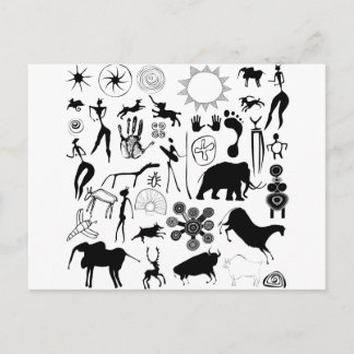 Carte Postale Peintures rupestres - art primitif