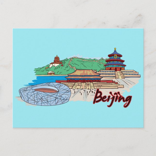 Carte Postale Pékin, Chine Célèbre (Devant)