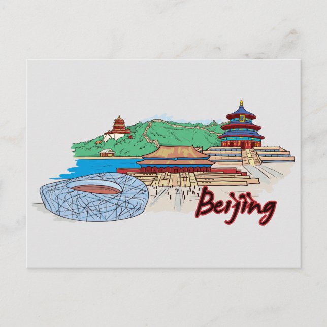 Carte Postale Pékin, Chine Célèbre (Devant)