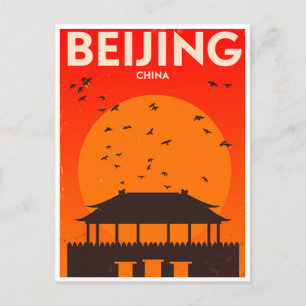 Carte Postale Pékin Chine Vintage voyage tourisme rétro