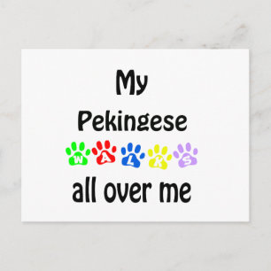 Carte Postale Pekingese Walks Design
