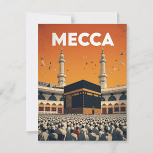 Carte Postale Pèlerinage du Hadj à La Mecque Islamique