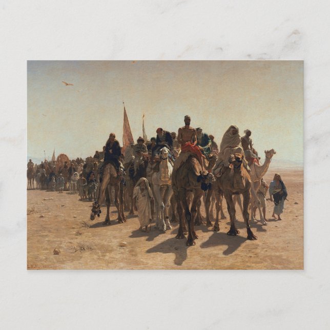 Carte Postale Pèlerins se rendant à La Mecque, 1861 (Devant)