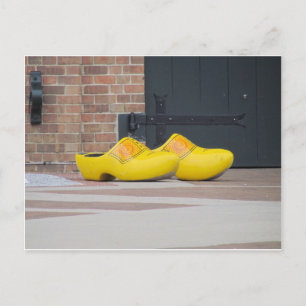 Carte Postale Pella, Iowa, Chaussures hollandaises en bois jaune