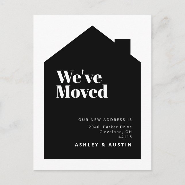 Carte Postale Pendaison de crémaillère Moderne Minimaliste Nous  (Devant)