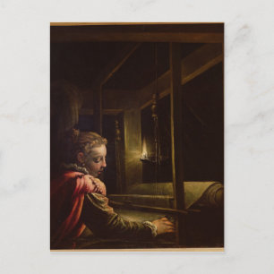 Carte Postale Penelope défait sa tapisserie