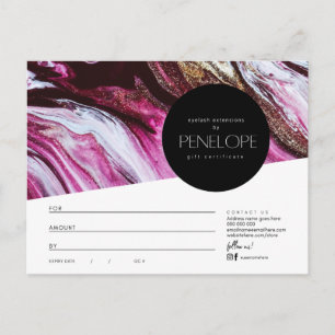 Carte Postale Penelope Salon certificat cadeau