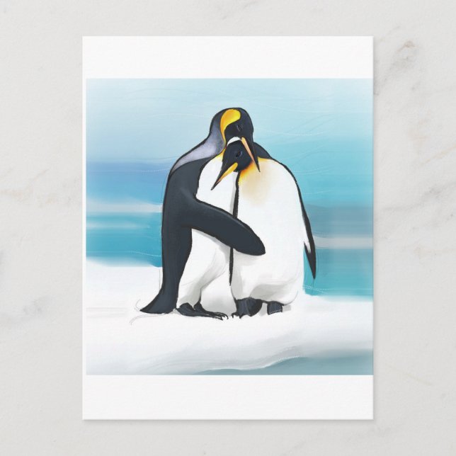 Carte Postale Penguin Love Kisses (Devant)
