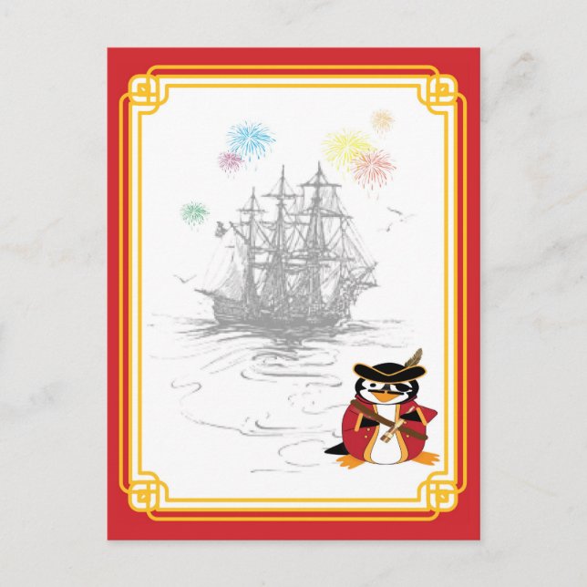 Carte postale Penguin Pirate (Devant)