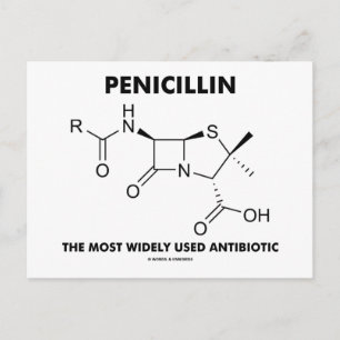 Carte Postale Pénicilline Antibiotique (Chimie) la plus répandue
