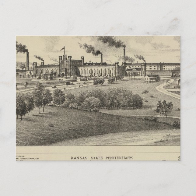 Carte Postale Pénitencier d'État du Kansas (Devant)