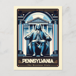 Carte Postale Pennsylvania   Esprit patriotique Vintage